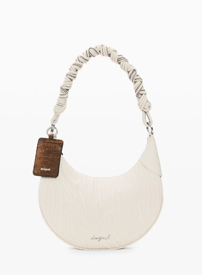 ديسيجوال حقيبة بيضاوية متوسطة الشكل مع نقش بارز